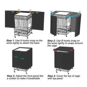 Le gabbie per uccelli di dimensioni personalizzate coprono la copertura delle gabbie per uccelli traspiranti di alta qualità per piccoli animali - Product Image 5