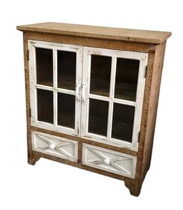 INNOVA Farmhouse Solid Wood Panel Eco-friendly Sideboard Two Doors Two <b>Drawers</b> Accent <b>Cabinet</b> Living Room Hotel Dining Warehouse - Product Image 1