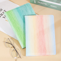 Carnet A5 en cuir PU 2026 – Nouveau carnet d'affaires haut de gamme à dégradé arc-en-ciel avec reliure sans fil et logo imprimé – Cadeau