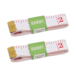 150cm * 2,0 cm Base blanca Carácter rojo Mini regla plana suave con tamaño Cun <span class=keywords><strong>para</strong></span> ropa <span class=keywords><strong>de</strong></span> cuerpo Pecho Caderas Tamaño <span class=keywords><strong>de</strong></span> la cintura Medición - Product Image 1