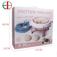 Nouvelle Arrivée Machine à Tricoter par Tricotage Warp à Manivelle Simple 48 Aiguilles Accessoires de Crochet EB Machine à Chaussettes Personnalisée Jouet Éducatif