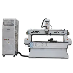 AccTek 1325 4 axis cnc router wood carving and engraving machine rotary axis
