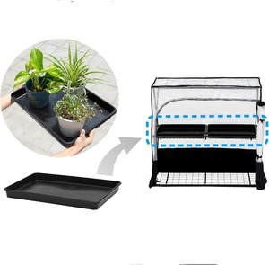 <span class=keywords><strong>Casa</strong></span> de vinilo de acero negro portátil de 3 niveles con protección contra el frío para plantas, plántulas, <span class=keywords><strong>jardín</strong></span> - Product Image 4