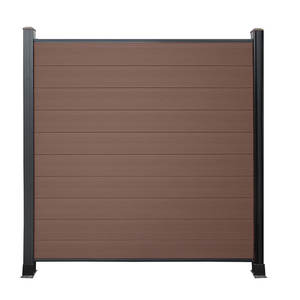 Pagar Komposit Kayu Plastik dengan Potongan Laser, Tiang Aluminium, Dekorasi, Panel Pagar WPC untuk Privasi, Dinding Slat, Luar Ruangan - Product Image 2