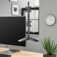 Support de moniteur à double écran réglable en hauteur Bras de support de moniteur articulé pour ordinateur
