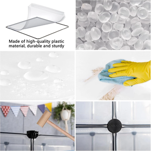 Enclos pour animaux de compagnie en plastique durable et portable, cage à lapins d'extérieur avec enclos, enclos pour chien, clôture pour animaux de compagnie - Product Image 3