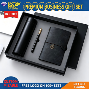 Set de Regalo de 3 Piezas: Termo Inteligente con Logotipo Personalizado, Cuaderno A6 y Bolígrafo, con Pantalla LED de Temperatura, Diario de Viaje, Caja Corporativa para Negocios - Product Image 1