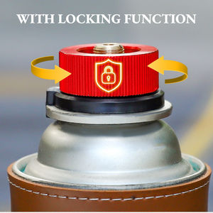 Adaptador de cilindro de <span class=keywords><strong>gas</strong></span> de acero inoxidable para exteriores para reposición de <span class=keywords><strong>gas</strong></span> para estufas de <span class=keywords><strong>gas</strong></span> de camping y válvula de transferencia de cilindro de <span class=keywords><strong>gas</strong></span> - Product Image 2