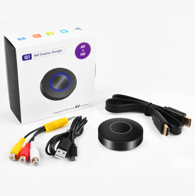 Q1 5G Wireless Same Screen Player AV HDMI Dual Output Multi-monitoring Device Dual Core WiFi Same Screen WiFi Microcast