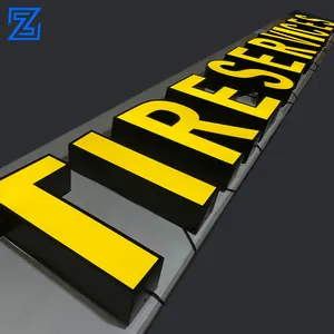 Licht 3d-Logo buchstabe auf der Einladeschrift Led erstellen Sie Ihr eigenes Außenhandelsschild individuelle Logoschilder aus Metall