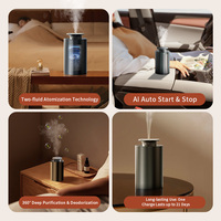 Diffuseur de parfum automobile personnalisé à double liquide, démarrage automatique IA, en alliage métallique, anti-reflux, rechargeable OEM pour showroom automobile