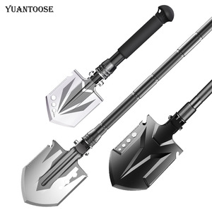 Pelle pliante multifonction Yuantoose en alliage d'aluminium, outil de camping portable avec poignée en D pour l'extérieur - Product Image 1