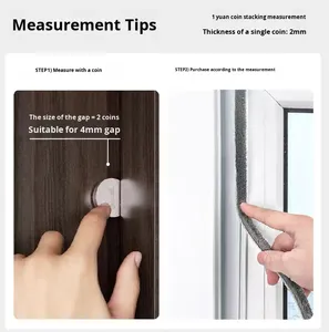Tự dính cửa sổ cửa niêm phong Dải dự thảo Stopper cách nhiệt cách âm kính khoảng cách niêm phong cửa dưới tiếng ồn - Product Image 2
