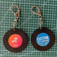 Porte-clés en vinyle rétro imprimé musical de 5 cm, mini sous-verre vierge, avec logo personnalisé, album CD, NFC, vente en gros