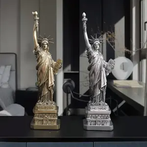 Decorative Lady Liberty Statue Resin Sculpture Statue Of Liberty Ornaments Creative Home Resin Model