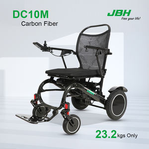 Silla de ruedas eléctrica ligera plegable motorizada, peso al aire libre, caja de cartón de Metal negro, accesorios para silla de ruedas Ce, fibra de carbono, 2 uds. - Product Image 2