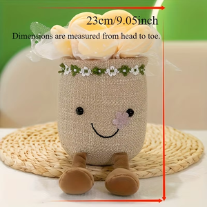 5pcs poupées de plantes en pot succulentes, jouets en peluche, décorations de bureau et d'intérieur, poupées mignonnes, décoration d'intérieur - Product Image 2