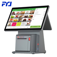 FYJ-F2 Windows 10, розничный принтер для розничной торговли в ресторане, сенсорный Pos-кассовый аппарат, POS-терминал, кассовый аппарат, все в одной системе POS