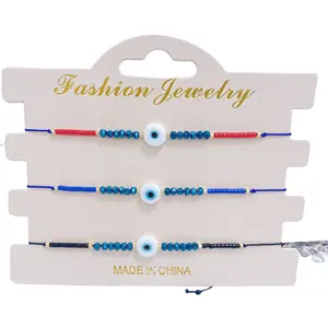 Hot Selling Latest Trendy Candy Colorful Miyuki Beads Bracelets Blue Eyes Evil Eye Adjustable Bracelet Handmade