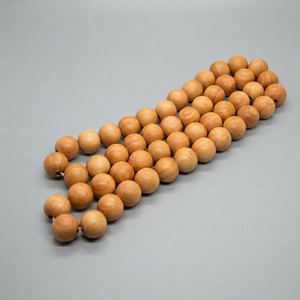 Riddhi Siddhi 108-Sandalwood Beads/Rajasthan Origin/Natural Dark Golden Brown/<b>Boxed</b> Wholesale Prayer Mala - Product Image 1