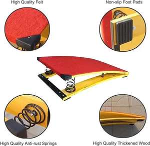 Tapis de gymnastique incurvé personnalisable 2-9 ressorts, sûr et robuste, avec base antidérapante pour une atterrissage douce, idéal pour les écoles - Product Image 5
