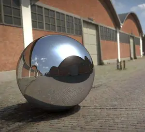 Нержавеющая сталь полый открытый общественный пейзаж металлический зеркальный полированный шар фонтан скульптура по индивидуальному заказу из нержавеющей стали шар