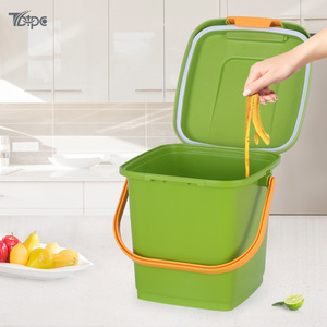 Square <b>Plastic</b> <b>Kitchen</b> Waste Bin 10L With Handle Sorting Indoor Use - Product Image 2