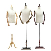 Magasin de vêtements pour hommes présentoir demi-corps en plastique mannequin complet avec tête pour la photographie de costumes et de robes