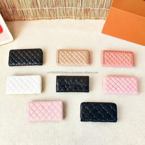 Bolso de Mano de Diseñador, Bordado, de Lujo, con Cierre, de Cuero, para Mujer, Cartera de Gran Capacidad - Product Image 1