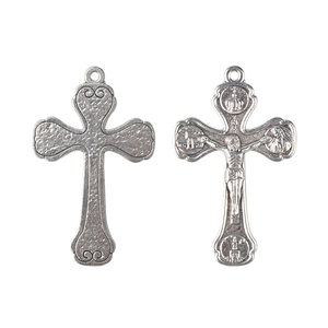 Haute qualité jésus <span class=keywords><strong>Christ</strong></span> <span class=keywords><strong>croix</strong></span> pendentif religieux alliage métal 53*33mm <span class=keywords><strong>croix</strong></span> pour chapelet accessoires - Product Image 1
