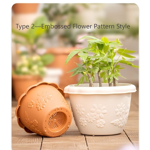 <span class=keywords><strong>Pot</strong></span> de fleurs <span class=keywords><strong>en</strong></span> plastique à motif romain <span class=keywords><strong>en</strong></span> relief, deux tailles, design moderne, similaire à la terre cuite, pour plantes succulentes et vanillées, <span class=keywords><strong>pot</strong></span> de jardin <span class=keywords><strong>en</strong></span> plastique - Product Image 4