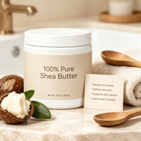 Beurre de karité pur biologique non raffiné brut d'Afrique du Ghana pour soins corporels, marque privée