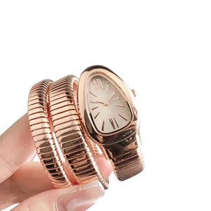 Nouvelle <span class=keywords><strong>Montre</strong></span> à Quartz <span class=keywords><strong>Femme</strong></span> 2025, Design de Niche Tendance, <span class=keywords><strong>Bracelet</strong></span> en Acier Allié Tête de Serpent Trois Cercles, Haute Valeur, Vente en Gros - Product Image 5