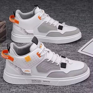 Autumn Men's Breathable Mesh Upper High-<b>top</b> Lace-up Running Shoes White Thick-soled Sports Casual Sneakers - Product Image 2