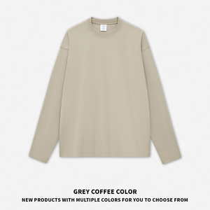 เสื้อยืดแขนยาวคอกลมและแขนยาวมุมแบนผ้าฝ้ายแท้พร้อมกระบวนการพิมพ์ที่หลากหลาย - Product Image 6