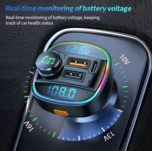 Kép USB QC3.0 pd20w sạc nhanh màu xanh răng xe Sạc MP3 âm nhạc Máy nghe nhạc không dây tay miễn phí <span class=keywords><strong>FM</strong></span> <span class=keywords><strong>Transmitter</strong></span> điện thoại Adapter - Product Image 6