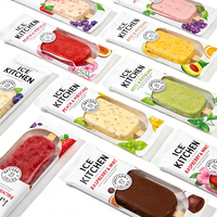 Sacs alimentaires personnalisés transparents pour glaces et bâtonnets glacés, emballage plastique en forme de coussin, emballage pour sucettes glacées