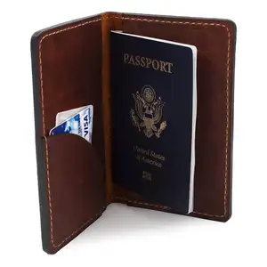 Custom Slim Travel Wallet Passport And Card Holder Protector Cover PU Leather Passport Holder