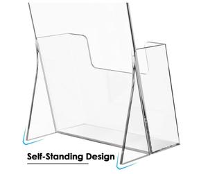 Rõ ràng Acrylic Máy tính để bàn Brochure đứng A4 A5 A6 L/t hình dạng Acrylic Brochure chủ danh mục hiển thị đứng bán buôn - Product Image 5