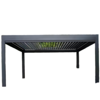 Pergola Bioclimatique Moderne d'Extérieur en Aluminium avec Lames Orientables, Imperméable, pour Terrasse et Jardin