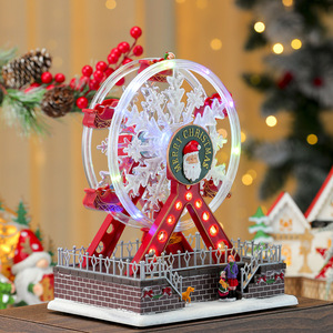 Creative <b>Christmas</b> Ferris Wheel Music <b>Box</b> New Figurine & Toys Unique Home Decoration with Rotating Glowing Toy Gift - Product Image 1
