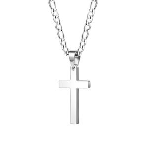 Hombres Clásico Deslustre Libre Joyería Religiosa Acero Inoxidable Fe Cruz Colgante Collares - Product Image 2