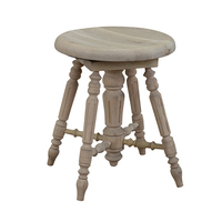Tabouret de piano en bois massif style industriel français, elme ajustable, piano classique