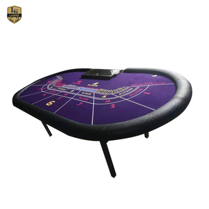 Mesa de póker portátil de Baccarat LANGE con logotipo personalizado y patas plegables de acero inoxidable - Product Image 4