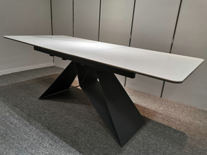 Mobilier moderne personnalisé Pieds <span class=keywords><strong>en</strong></span> métal Plateau <span class=keywords><strong>en</strong></span> <span class=keywords><strong>céramique</strong></span> <span class=keywords><strong>Table</strong></span> à manger <span class=keywords><strong>extensible</strong></span> - Product Image 5