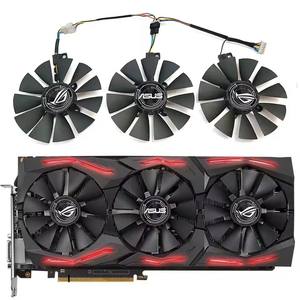 ใหม่87มม. 6PIN RX พัดลม VEGA56 VEGA64สำหรับ Asus ROG-STRIX-RX <span class=keywords><strong>580</strong></span> 570 480 GTX 1080 1070 1060การ์ดวิดีโอ390พัดลมระบายความร้อน - Product Image 1