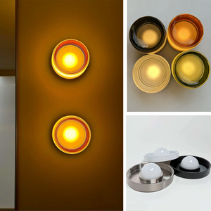 Noordse moderne kleine design gekleurde wandlamp rond glazen nachtkastje slaapkamer luxe wandlamp achtergrond <span class=keywords><strong>LED</strong></span> wandlamp - Product Image 5