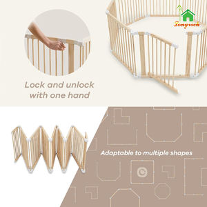 Moderno Montessori Playard sicuro pieghevole portatile legno e plastica box per il bambino <span class=keywords><strong>del</strong></span> bambino per <span class=keywords><strong>la</strong></span> camera da letto soggiorno certificato CPC - Product Image 6