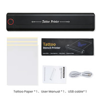 Mesin Printer Stencil Tato Mini OEM FIXPMU Thermal Copier Nirkabel Transfer Printer Plastik Hitam USB Plug Permanen
