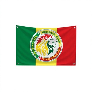 Drapeaux et tentures murales personnalisés de l'équipe nationale de football du Sénégal 3x5 pieds en polyester imprimé numériquement, décorations amusantes pour l'intérieur et l'extérieur - Product Image 4